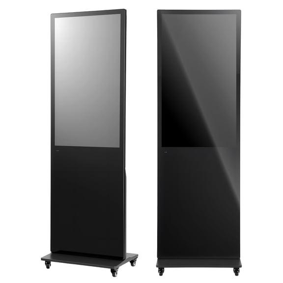KFFKFF 43 in Indoor Digital Signage Floor Standing Advertising Display Kiosk, with WiFi HDMI/USB Input, Android OS, 178 Wide Viewing Angle, LCD Screen Interactive Monitor for Mobile Commercial Use