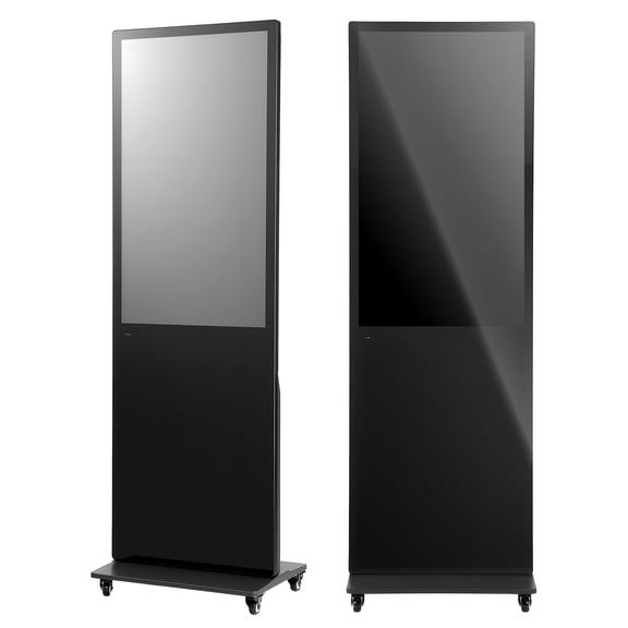 KFFKFF 43 in Indoor Digital Signage Floor Standing Advertising Display Kiosk, with WiFi HDMI/USB Input, Android OS, 178 Wide Viewing Angle, LCD Screen Interactive Monitor for Mobile Commercial Use