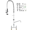 thumbnail image 1 of KFFKFF Kitchen Faucet with Pull Down Sprayer, 44" Height Deck Mount Kitchen Sink Faucet Commercial Pre-Rinse Sprayer for Farmhouse Laundry, 1 of 10