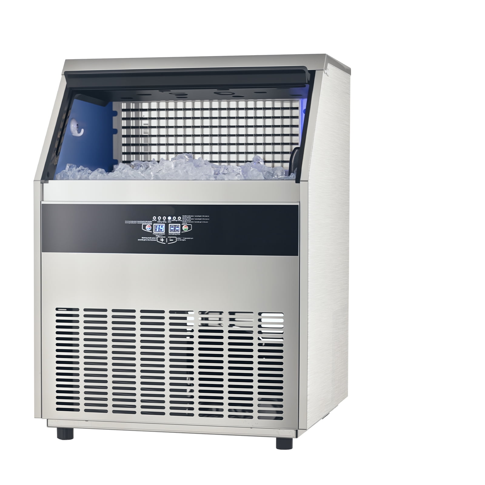 KFFKFF 440lbs/24H Business Ice Production Unit, 130lbs Ice Holding ...
