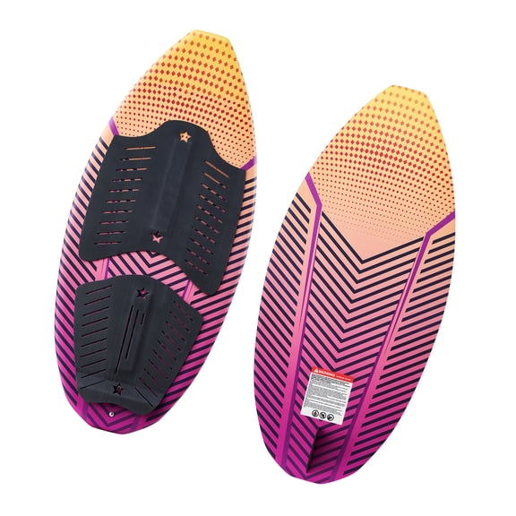 KFFKFF 45-Inch Wakesurf Board with EPS Foam Core & EVA Grip Pad, UV-Resistant Design for Youth Up to 110 lbs