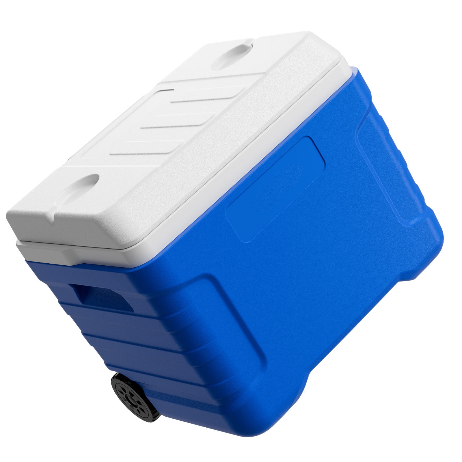 KFFKFF 45QT Portable Rolling Cooler with Wheels, Insulated Ice Chest for 48-Hour Cooling, Lightweight and Leak-Resistant Design for Outdoor Activities, Picnics, Camping, and Grilling