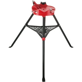 KFFKFF 460-6 Tripod Pipe Chain Clamp with 1/8"-6" Range, Portable Folding Steel Legs, Pipe Support Stands Including Tool Tray, Perfect for Various Pipe Substances