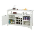 thumbnail image 1 of KFFKFF 47" Wine Bar Cabinet, Commercial Bar Sideboard with 2-Door 1-Drawer, and Wine Holder for Kitchen Dining Room Living Room, White, 1 of 9