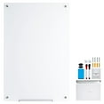 thumbnail image 1 of KFFKFF 48" x 32" Dry Erase Magnetic Glass Whiteboard Frameless Wall Mounted with Tray Large Glass White Board for Office, School & Home, 1 of 9