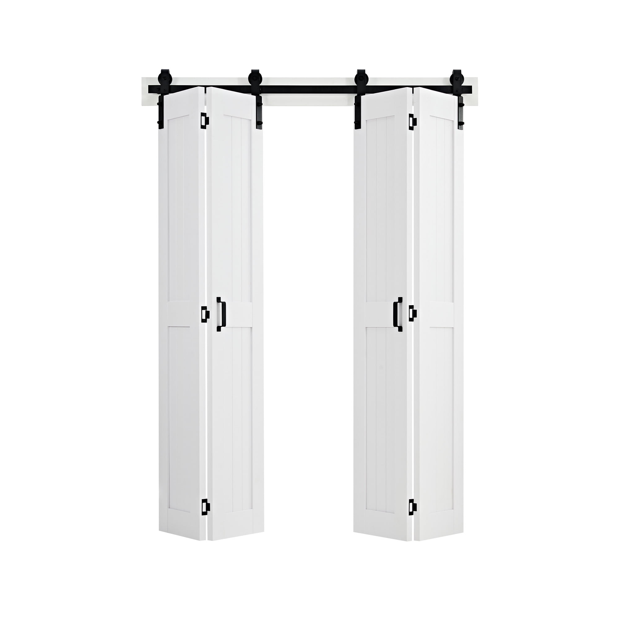 KFFKFF Bi‑Fold Sliding Closet Door, GC11‑48*84, MDF Panels, White