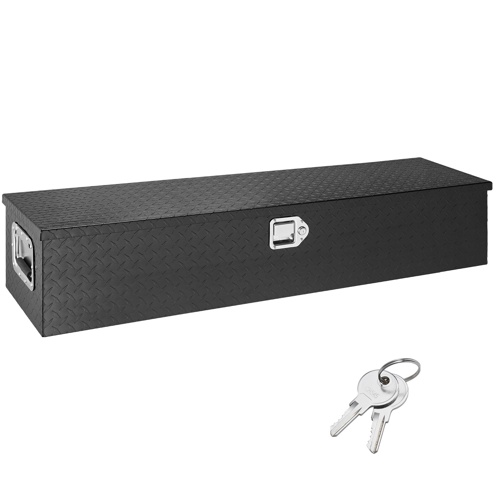 KFFKFF 48"x15"x15" Heavy Duty Aluminum Strip Tool Box for Pickup Truck Bed