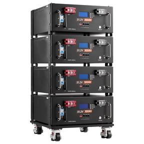 KFFKFF 48V 100Ah LiFePO4 Lithium Battery with Integrated 100A BMS, 51.2V Server Rack Design, Bluetooth Monitoring & Display, 5120Wh Capacity, 6000 Charge Cycles, Set of 4