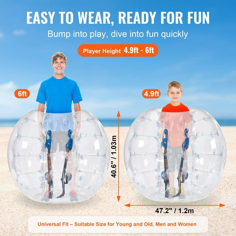 KFFKFF 4FT/1.2M Inflatable Bumper Balls 2-Pack Sumo Zorb KFFKFF 4FT/1.2M Inflatable Bumper Balls 2-Pack Sumo Zorb