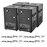KFFKFF 4Pcs Cold Spark Machine, 700W 6.6-16.4ft Firework Machine DMX512 Adjustable Smart Stage Effect Machine Safe Great Low Noise Smokeless for Stage DJ Disco,Black