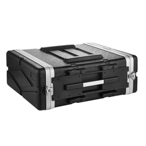 KFFKFF 4U Rack Case, 19-Inch Standard Depth, Server Cabinet with Durable ABS Build, Twist Latches, Removable Front and Rear Covers, Simple Setup, Suitable for Amplifiers, 18.4-Inch Internal Space