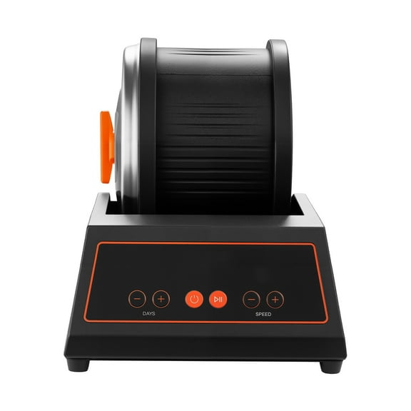KFFKFF 4lbs Rock Tumbler Kit with Adjustable Speeds, 9-Day Timer, Belt-Free Design, Overload Protection, and Adapter  Suitable for Stone Polishing for Adults and Kids