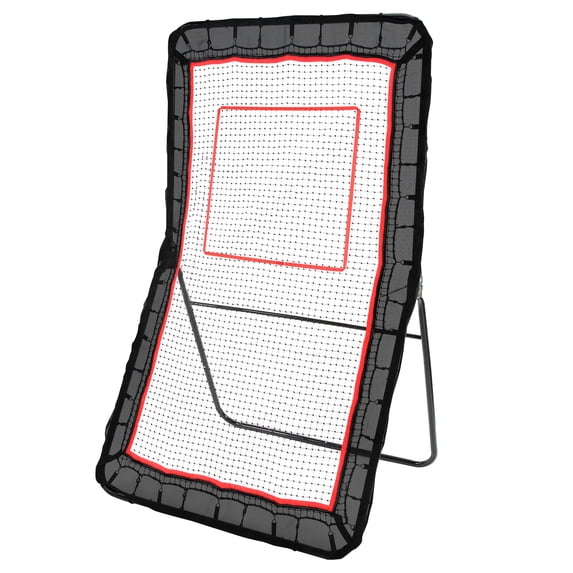 KFFKFF 4x7ft Lacrosse Baseball Rebounder Softball Bounce Pinchback Net Adjustable
