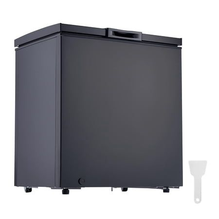 KFFKFF 5 Cu.ft Chest Freezer, Compact Deep Freezer with Top-Opening Door, Includes 2 Removable Baskets, Adjustable Temperature Control, Energy Efficient, Quiet Operation, Suitable for Garage Use