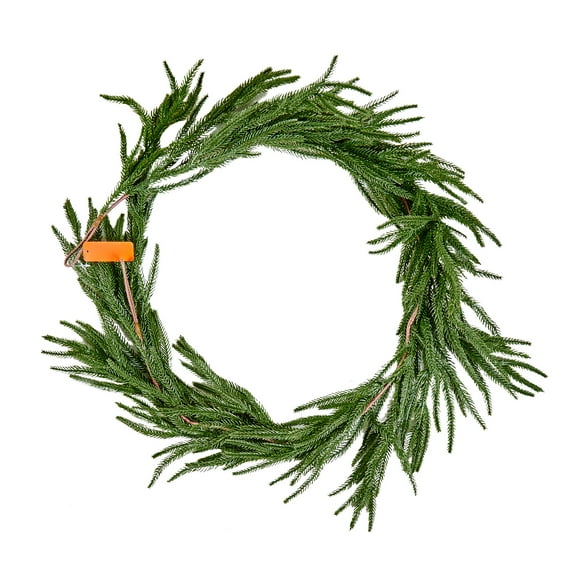 KFFKFF 5-FT Christmas Garland, Realistic Norfolk Pine Design, Artificial Greenery for Holiday Decorations on Tables, Mantels, and Fireplaces, Suitable for Indoor and Outdoor Use