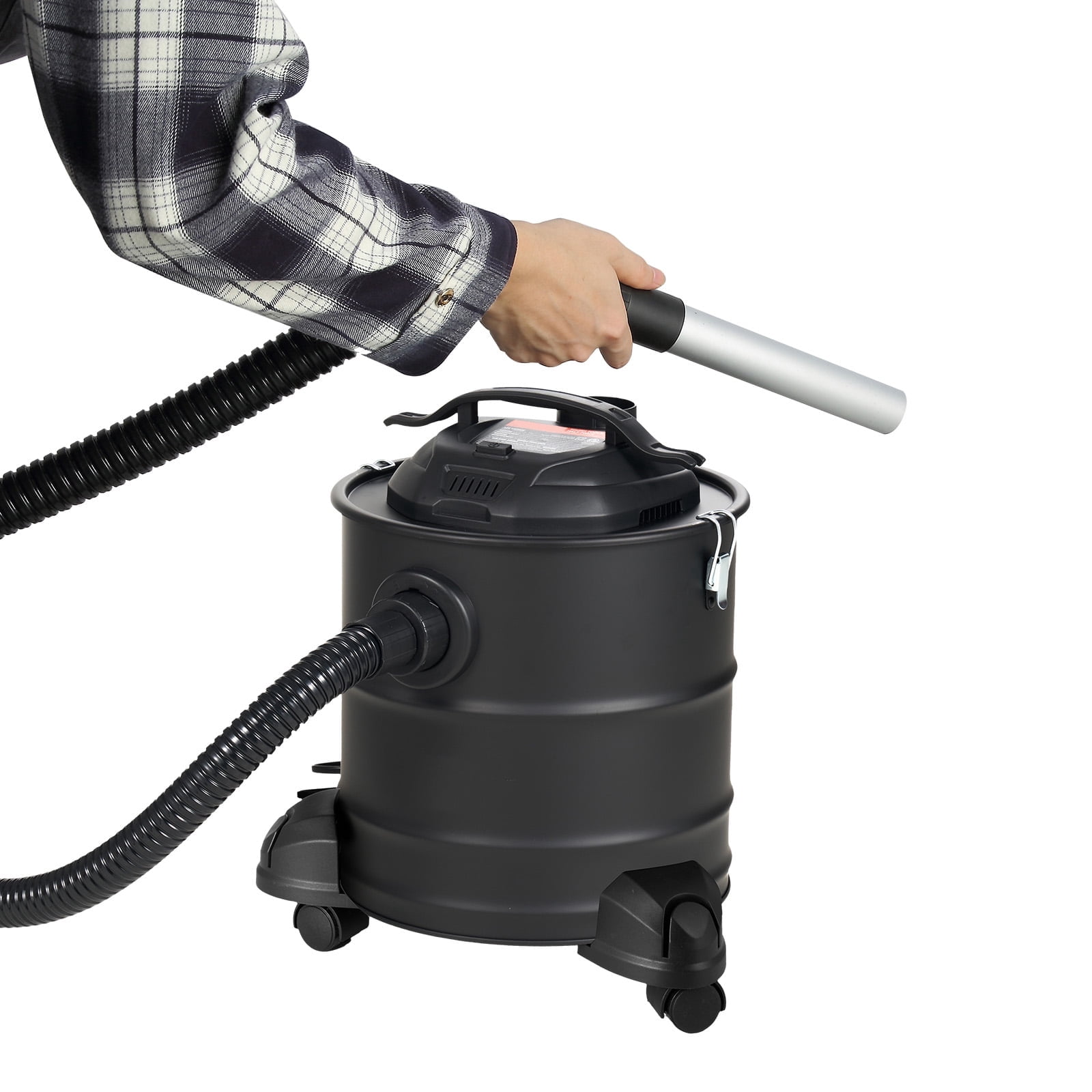 KFFKFF 5-Gallon Ash Vacuum Cleaner with 1200W Suction Power, Fireplace ...