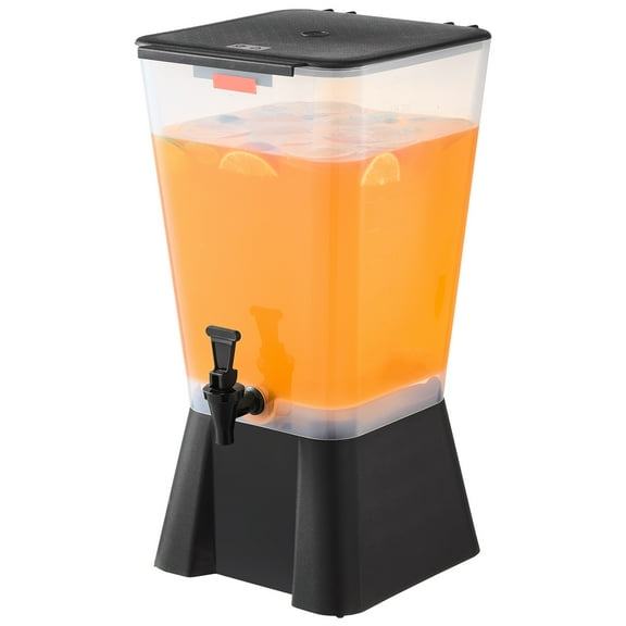 KFFKFF 5-Gallon Beverage Dispenser with No-Drip Spigot, Plastic Drink Container for Juice, Iced Tea, Lemonade, and Water, Ideal for Events, Restaurants, and Hotels