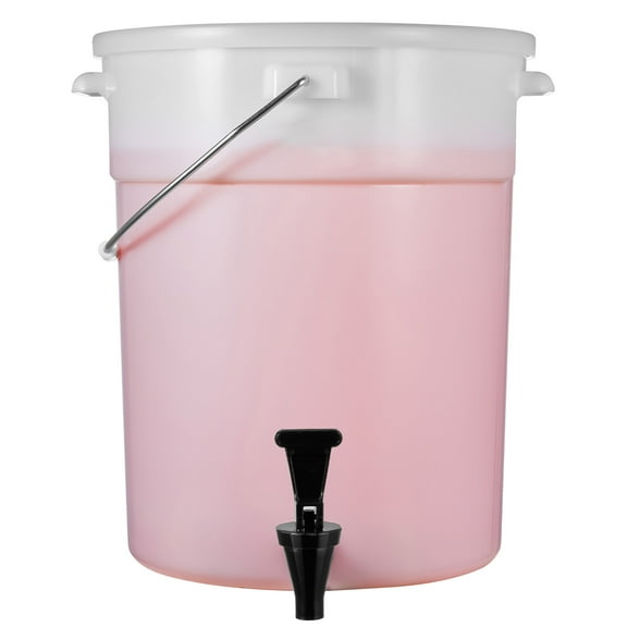 KFFKFF 5-Gallon Beverage Dispenser with Spigot and Lid, Plastic Drink Container for Juice, Iced Tea, Lemonade, and Water, Ideal for Events, Restaurants, and Hotels