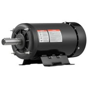 KFFKFF 5 HP Electric Motor, 1725 RPM, CW/CCW Rotation, 1.125-inch Shaft Diameter, 2.75-inch Shaft Length, 20.7 N.m Torque, Three-Phase Design, TEFC Cooling System, 230V/460V Voltage, 184T Frame