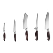 KFFKFF 5-Piece Kitchen Knife Set, High Carbon Stainless Steel Blades for Sharp and Precise Cutting, Durable and Rust-Resistant Design, Ergonomic Handles for Comfortable Grip