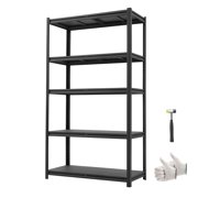 KFFKFF 5-Tier Adjustable Storage Shelves, 3000 lbs Capacity, Heavy-Duty Metal Utility Rack for Garage, Warehouse, Basement, or Kitchen, 40.55" W x 18.31" D x 71.38" H