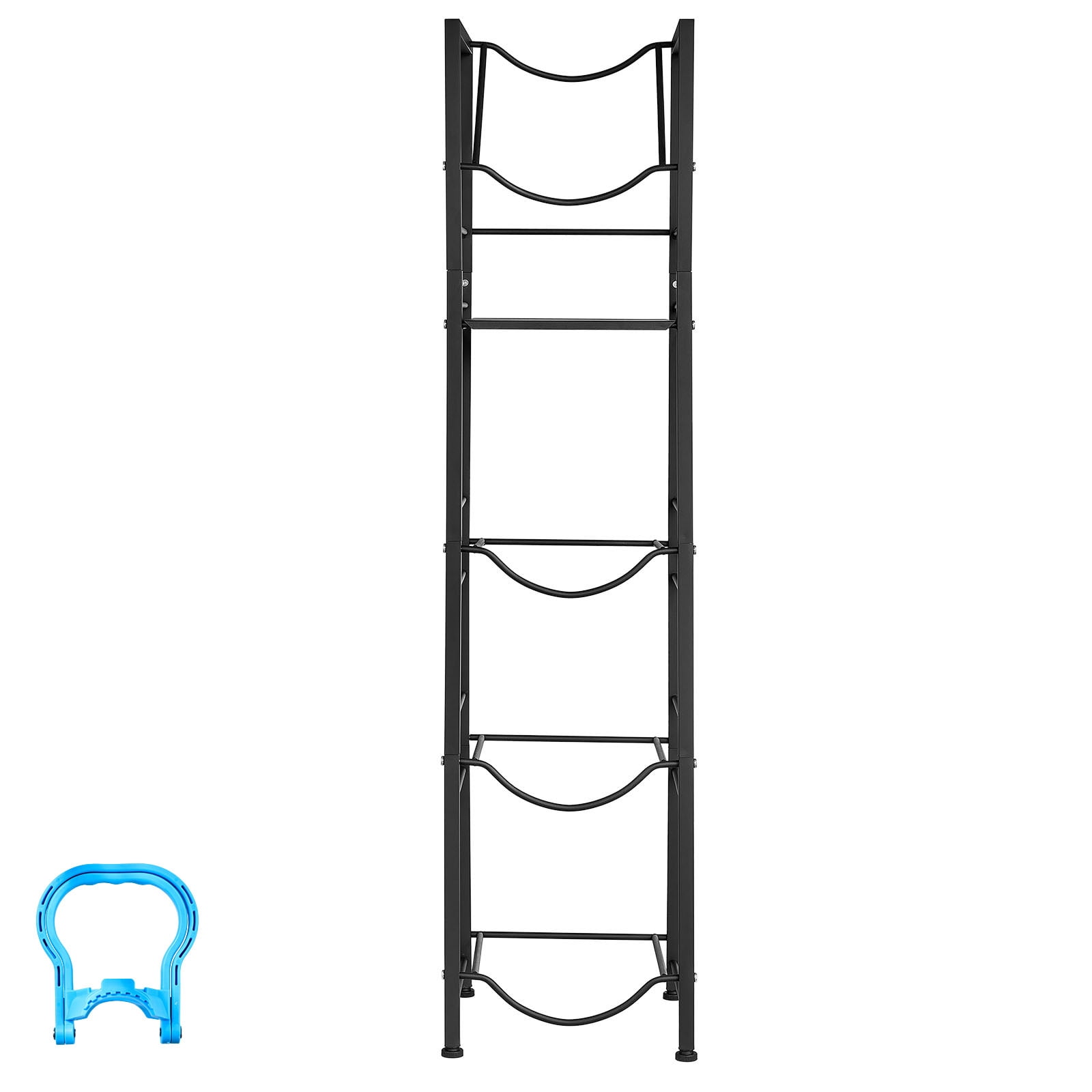 KFFKFF 5-Tier Water Bottle Rack, Organizer for 3 and 5-Gallon Jugs ...