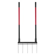 KFFKFF 5-Tine Broad Fork with Dual Fiberglass Handles, Durable Garden Tool with Ergonomic U-Shaped Design, Ideal for Soil Aeration, Composting, and Transplanting