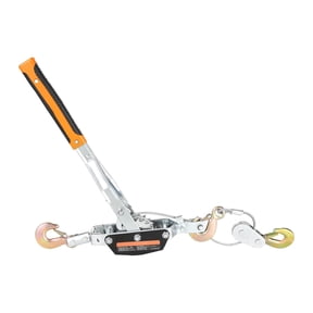 KFFKFF 5 Ton Dual Gear Power Puller Heavy Duty Steel Winch Ratchet Tool with 2 Hooks