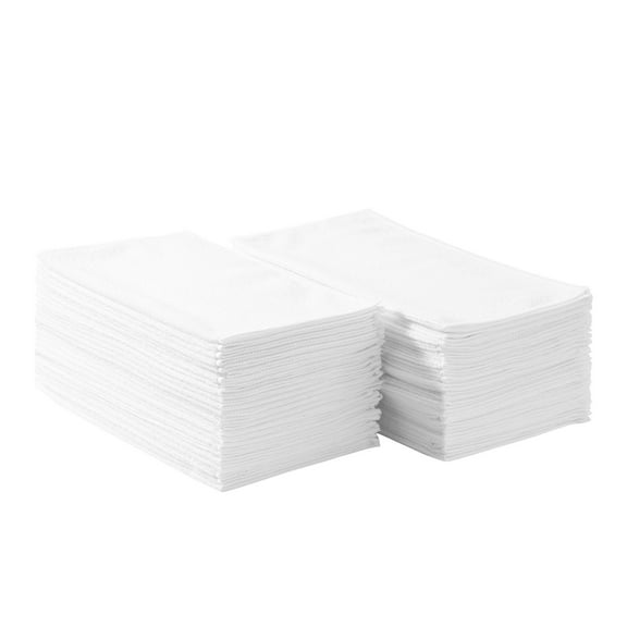 KFFKFF 50 Pack White Microfiber Cleaning Cloths, 12 x 12 in Soft and Durable Towels, Lint-Free and Scratch-Resistant, Highly Absorbent Rags for Cars, Home, Kitchen, Windows, Spa, Hotels