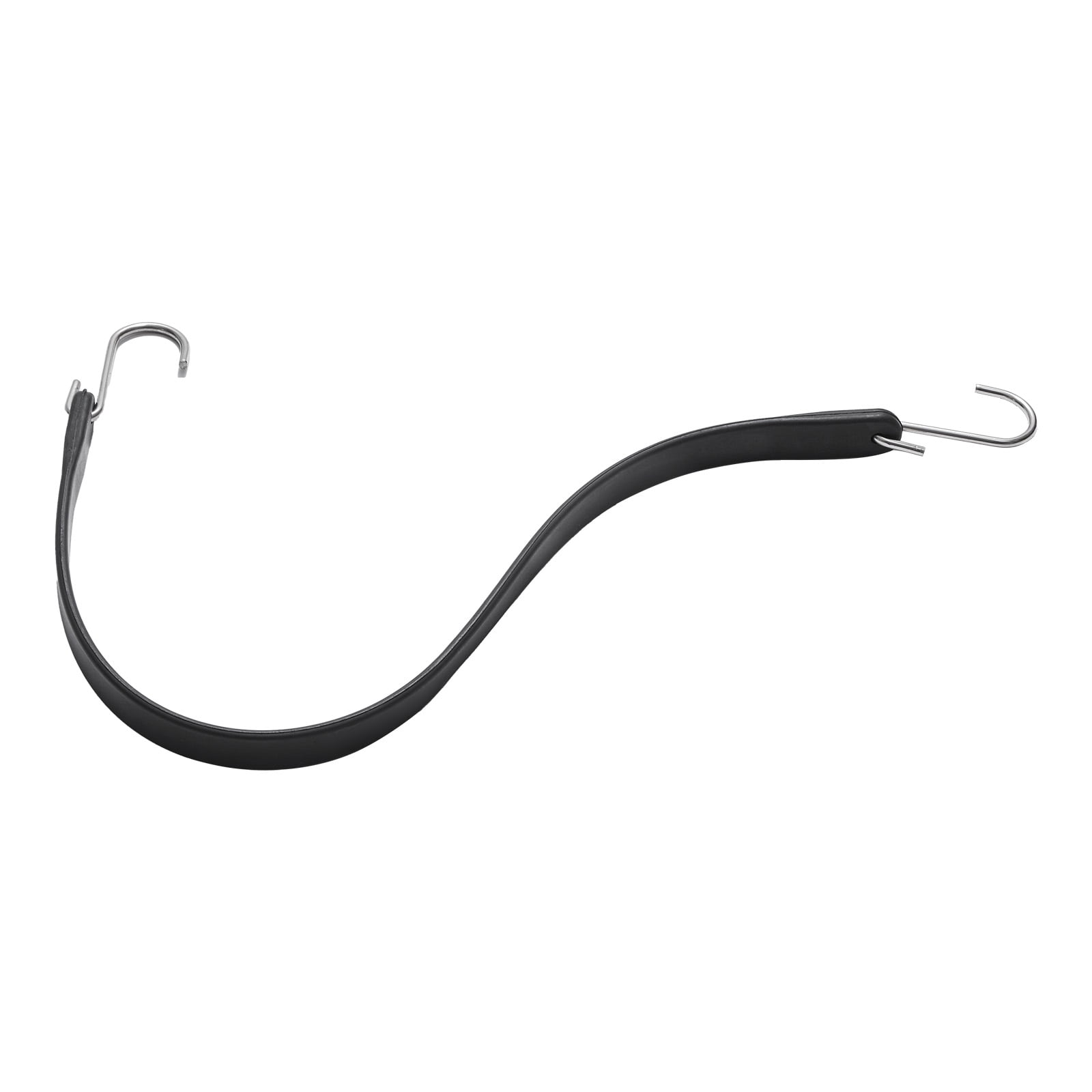 KFFKFF 50-Set Flat Bungee Cord, 19.8 mm Durable Elastic Straps with Steel S-Hooks, 21" Stretch Rope for Securing Cargo, Tarps in Trucks, Tents, Black