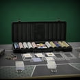 thumbnail image 1 of KFFKFF 500-Piece Poker Chip Set with Case Texas Holdem Cards 14g Casino Chips, 1 of 9