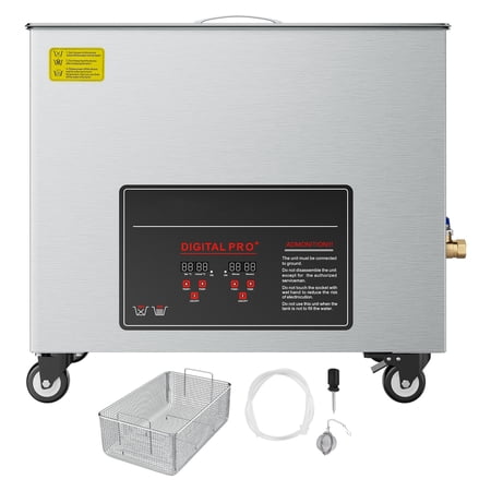 KFFKFF 50L Ultrasonic Cleaning Machine, Professional Cleaner with Basket & Digital Control, 840W Stainless Steel Unit with Wheels for Industrial Components and Carburetors