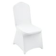 thumbnail image 1 of KFFKFF 50PCS White Stretchable Spandex Chair Covers, Universal Fitted Chair Cover, Easy-Care and Detachable Slipcovers, Ideal for Weddings, Holidays, Banquets, Parties, Celebrations, Dining Events, 1 of 9