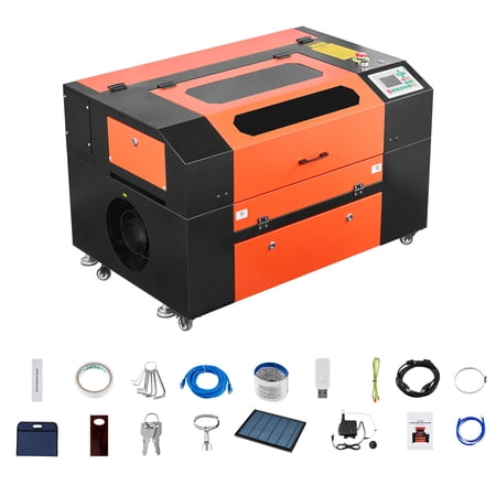 KFFKFF 50W CO2 Laser Engraver, 20 x 12 in, Laser Cutter with 4-Way Pass and Air Assist, Compatible with LightBurn, CorelDRAW, and RDWorks, for Wood, Acrylic, and Glass