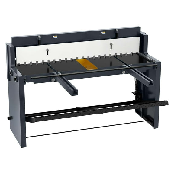 KFFKFF 52-Inch Manual Foot Stomp Sheet Metal Shear, Solid Steel Frame, Adjustable Blade Gap, Material Stops, and Foot Pedal for Cutting Steel, Copper, Rebar, and Aluminum