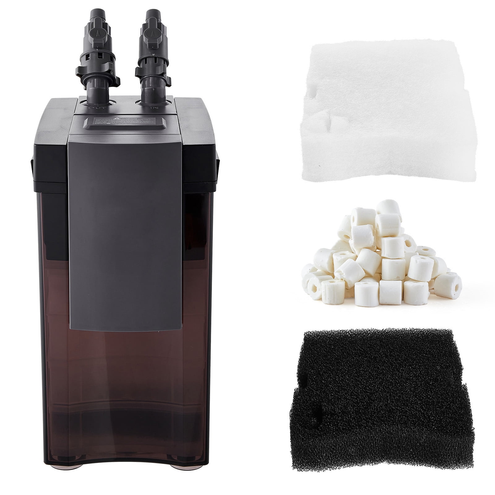 KFFKFF 528GPH External Canister Filter, 5-Stage Aquarium Filtration System with High-Performance Pump, Water Circulation and Cleaning Unit with Media for Large Fish Tanks and Aquariums Up to 150 Gal