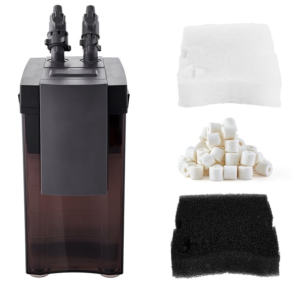 KFFKFF 528GPH External Canister Filter, 5-Stage Aquarium Filtration System with High-Performance Pump, Water Circulation and Cleaning Unit with Media for Large Fish Tanks and Aquariums Up to 150 Gal