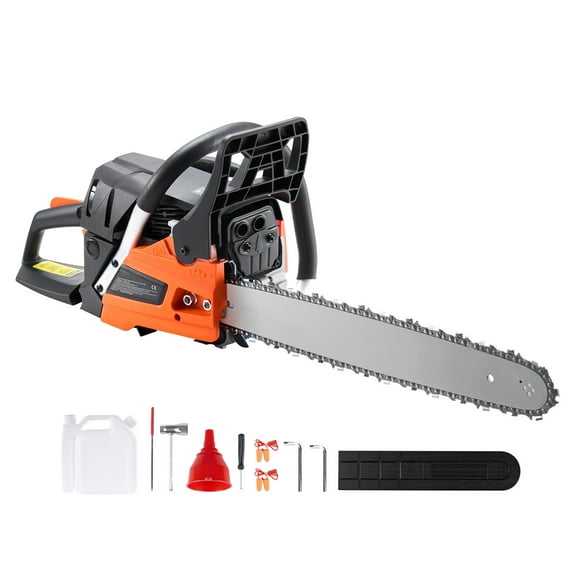 KFFKFF 52CC 18" Gas Chainsaw, 2.55HP Cordless Petrol-Powered Saw for Cutting Trees, Trimming Branches, and Clearing Land in Gardens, Farms, and Forests