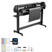 KFFKFF 53-Inch Vinyl Cutting Machine, Dual Blades, Adjustable Speed and Pressure, LED Display, Includes Software and Accessories for Crafting and Sign Making