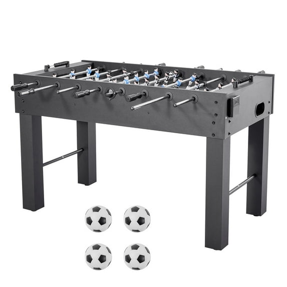 KFFKFF 55-Inch Foosball Table, Standard Size for Indoor Use, Ideal for Home, Family, and Game Rooms, Sturdy Soccer Game Set with 4 Balls, Score Tracker, and Dual Cup Holders