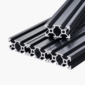 KFFKFF 5PCS 59 in (1500 mm) T Slot 2040 Aluminum Extrusion Profile, European Standard Anodized Linear Rail, Durable Aluminum Rail for 3D Printer, CNC Machine DIY, Laser Engraving, Black