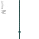 Fence Posts, 3/4/5/6/7FT Sturdy Duty Metal Fence Post, No Dig Garden U Post for Wire Fencing Steel Post for Yard, Outdoor Wire