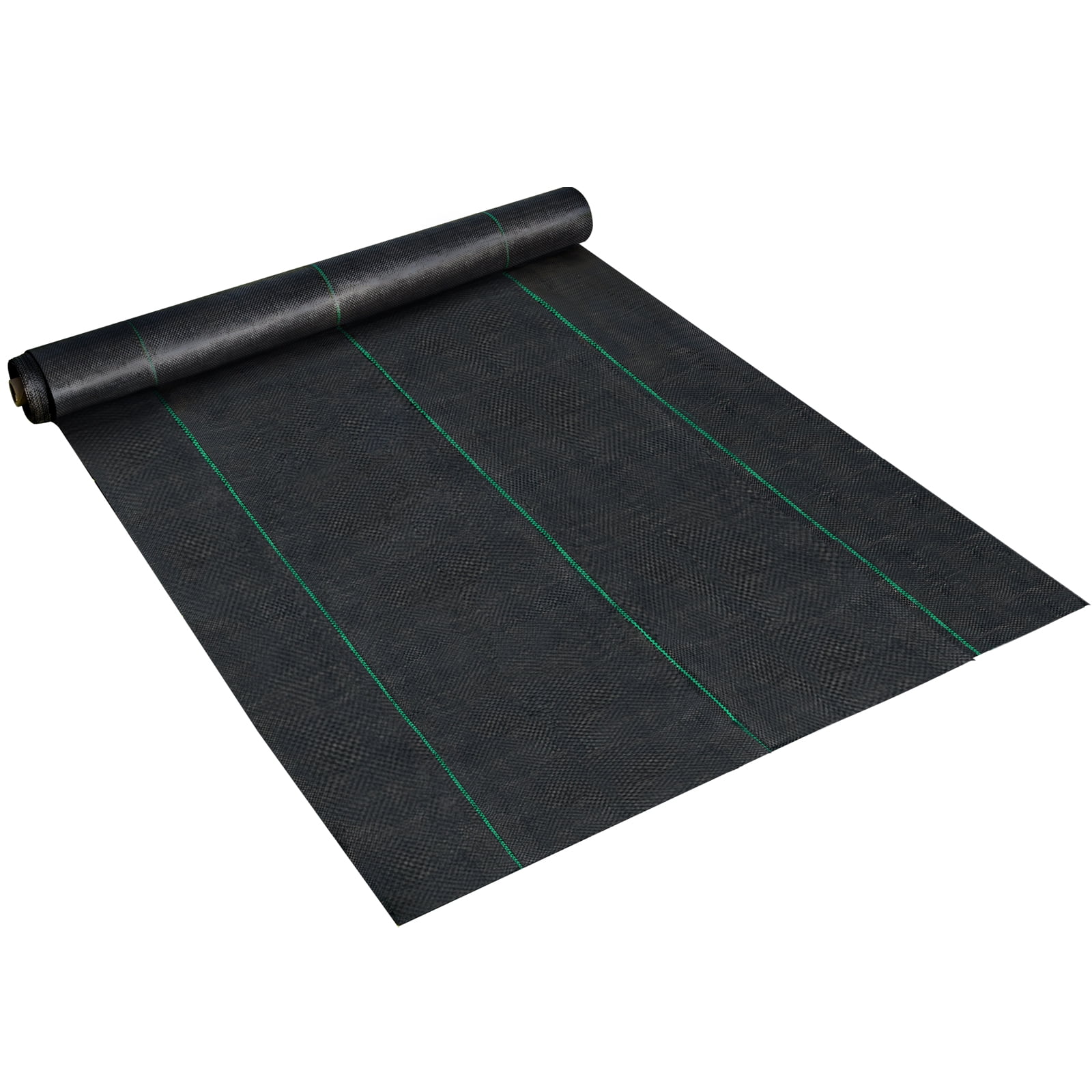 KFFKFF 6.5FTx300FT Durable Weed Barrier Fabric, 3 oz Woven Ground Cover, High Permeability for Flower Beds, Geotextile Fabric for Landscaping and Underlayment