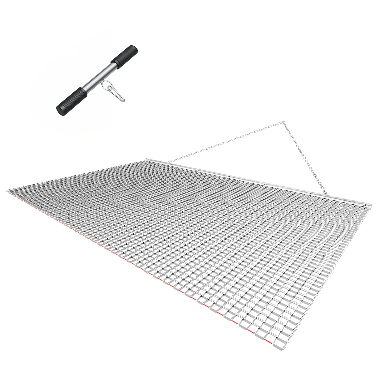 KFFKFF 6.6 x 4 ft Drag Harrow, Durable Steel Mesh Rake with Towing ...