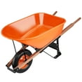 thumbnail image 1 of KFFKFF 6 Cu. Ft. Utility Cart, 330 lbs Load, Single Wheel Yard Dump Cart with Steel Handle & 16-inch Broad Track Wheels, Simplified Loading for Garden, Lawn & Farm Use, 1 of 9