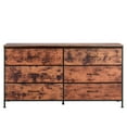 thumbnail image 1 of KFFKFF 6-Drawer Chest, High Dresser Organizer, Television Console with Space, Wardrobe Storage Units featuring Robust Metal Structure, Cloth Storage Stack for Bedroom, Wardrobe, Vintage Brown, 1 of 9