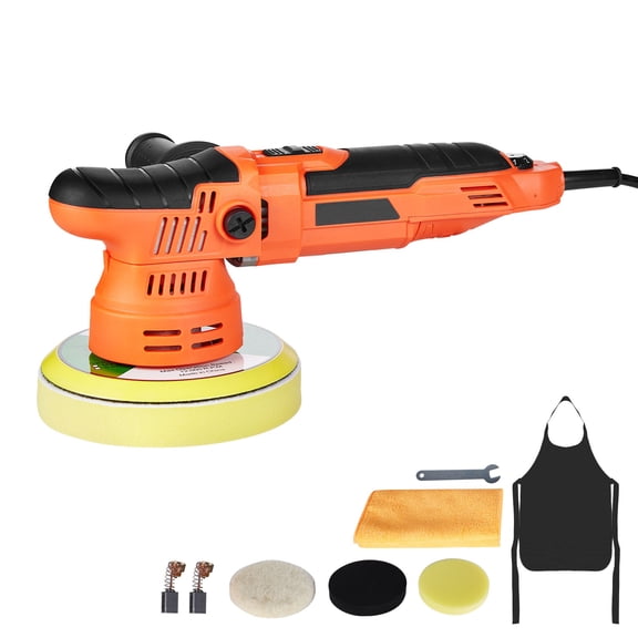 KFFKFF 6-Inch Dual Action Car Polisher, 650W Buffer Waxer with Adjustable Speeds 2000-6800RPM, Random Orbital Polisher Kit for Vehicle Detailing, Waxing, and Polishing