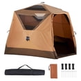 thumbnail image 1 of KFFKFF 6-Person Pop-Up Camping Tent with Rainfly, Quick Setup in 60 Seconds, Waterproof Cabin Tent with Large Mesh Windows and Carry Bag for Outdoor Adventures, 1 of 9