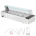 thumbnail image 1 of KFFKFF 6-Section Electric Food Heating Station, 6 x 5QT, 1500W, Stainless Steel Countertop Buffet Server with Glass Lid, Temperature Adjustable 86-185°F for Catering and Dining, Silver, 1 of 9