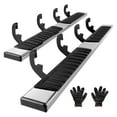 thumbnail image 1 of KFFKFF 6" Side Steps for 2019-2023 Chevy Silverado/GMC Sierra 1500 & 2020-2024 2500/3500HD Crew Cab, Durable 201 Stainless Steel Running Boards, Supports up to 500lbs, Pair, 1 of 9